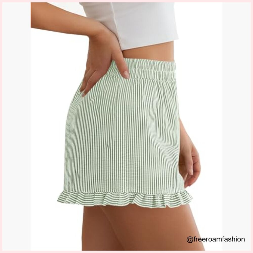 Women's Boxer Shorts Pajama Bottoms Pockets Lounge Sleep Summer - Picture 6 of 7